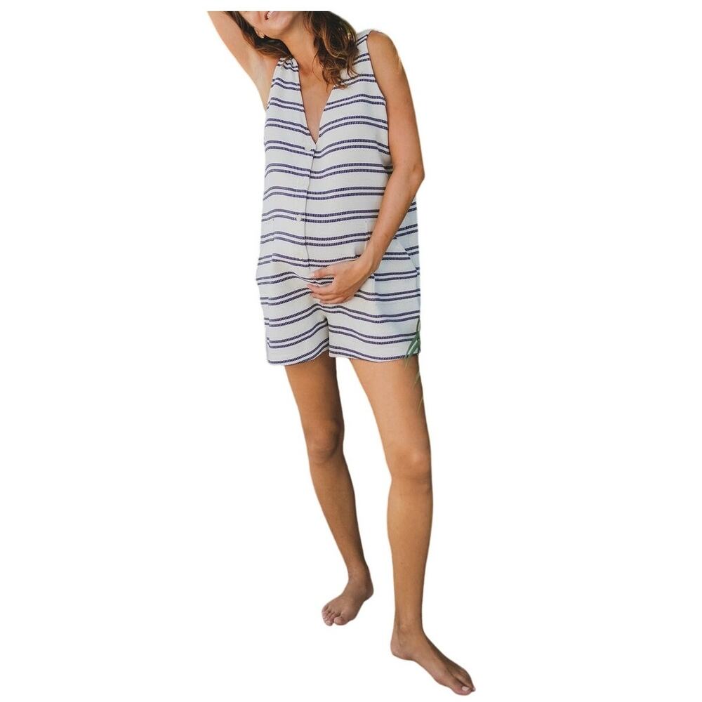 Hatch Striped Multicolor Leah Romper Size 1